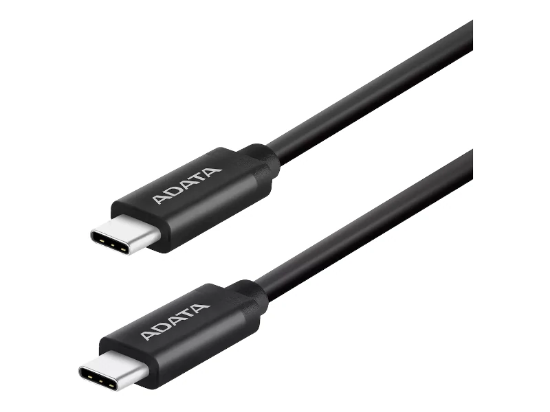 ADATA USB-C to USB-C 3.1 műanyag kábel - Fekete - 1m (ACC3G1AL-100CM-CBK)