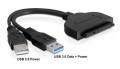 Delock Converter SATA 22 pin > USB 3.0-A male + USB 2.0-A male (61883)