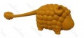 Rubber Pig tömör sípoló kutyajáték hosszú farokkal, sárga 21.5cm
