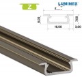LED Alumínium Profil Beépíthető [Z] Bronz 2 méter