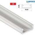 LED Alumínium Profil Általános U alakú [D] Fehér 2 méter