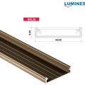 LED Alumínium Profil Széles [SOLIS] Bronz 1 méter