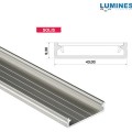 LED Alumínium Profil Széles [SOLIS] Natúr 2 méter