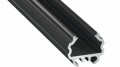 LED Alumínium Profil MICO Fekete 1 méter