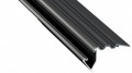 LED Alumínium Lépcső Profil SCALA Fekete 1 méter