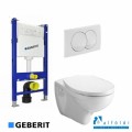 Geberit Duofix Basic 111.153.00.1 szerelő elem nyomólappal, Alföldi wc