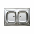 Livinox ECO-N-111K Teletetős kétmedencés rozsdamentes mosogató 900x600x135 mm