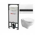 Alcaplast A101 beépíthető WC tartály Fehér/Fekete M1710-8 szett 03