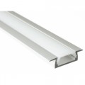 Sapho Eloxált aluminium süllyeszthető profil LED szalaghoz 22x6 mm 1 méter, süllyeszthető, KL3775-1