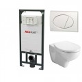 Alcaplast AM101/1120 falba építhető WC tartály szerelőkerettel, fehér nyomólappal M70+ Alföldi saval fali wc 7056 RAKTÁRON!