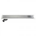 Aqualine 860x140 mm inox padlóösszefolyó ráccsal 2705-90