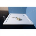 Sapho Polysan Aura öntött márvány szögletes zuhanytálca beépíthető, 90x90 cm, 43511