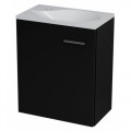 Sapho LATUS II 42x50x25 cm mosdótartó szekrény, mosdó nélkül, fekete 55588