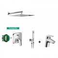 Hansgrohe Logis 71405000 slim 20x20 cm falbaépíthető zuhanyszett + Mosdó csapte lep 04 ../