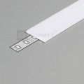 Topmet &quot;E&quot; fedél LED profilhoz, opál , 2méter/szál