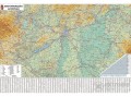 STIEFEL Steifel Magyarország autótérképe fémléces térkép, 70 x 100 cm