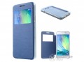 GIGAPACK műanyag tok (bőr flip, oldalra nyíló, S-View cover, szálcsiszolt mintázat) Samsung Galaxy A3 készülékek