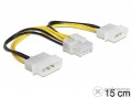 Delock 83410 tápkábel 8 tűs EPS - 2x4 tűs molex