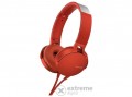 Sony MDRXB550APR vezetékes fejhallgató, piros