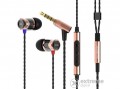 SOUNDMAGIC E10C In-Ear fülhallgató headset hangerőszabályzóval Fekete-Arany