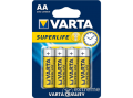 Varta Superlife R6 AA ceruza szén-cink elem, 4db