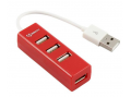 SBOX H-204R 4 portos USB Hub,piros