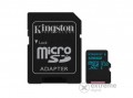 Kingston Canvas Go 128GB microSDXC memóriakártya + SD adapter, Class 10, UHS-I, U3, V30 (SDCG2/128GB)