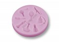 Szépségápolás apró szilikon fondant forma