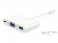 EQUIP USB-C/VGA,USB-A, USB-C átalakító, apa/anya (133462)