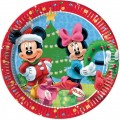 Mickey Disney papírtányér karácsony 8 db-os 23cm