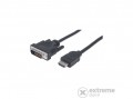 Manhattan 372503 HDMI kábel HDMI Apa/ DVI-D 24+1 Apa, Dual Link, 1.8m fekete