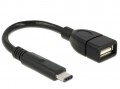 Delock Shapecable USB 2.0 Type-C apa/USB 2.0-A anya kábel, 15cm