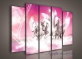 Consalnet Vágtázó pegazusok, 5 darabos vászonkép, 150x100 cm méretben