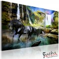 ArtGeist sp. z o o. Kép - Horse on the sky-blue waterfall background