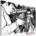ArtGeist sp. z o o. Kép - Jazz koncert a háttérben a New York-i felhőkarcoló
