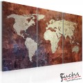 ArtGeist sp. z o o. Kép - Rusty map of the World - triptych