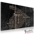 ArtGeist sp. z o o. Kép - Map of Spain on the blackboard - triptich
