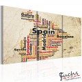ArtGeist sp. z o o. Kép - Spanyolország: text térkép színű nemzeti zászló