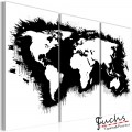 ArtGeist sp. z o o. Kép - Monokróm map of the World - triptych
