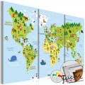 ArtGeist sp. z o o. Kép parafán - Children&#039;s World [Cork Map]