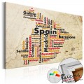 ArtGeist sp. z o o. Kép parafán - Spanish Cities (ES) [Cork Map]