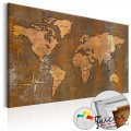 ArtGeist sp. z o o. Kép parafán - Rusty World [Cork Map]