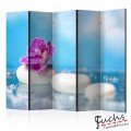 ArtGeist sp. z o o. Paraván - Pink Orchid and white Zen Stones II [Room Dividers]