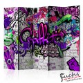 ArtGeist sp. z o o. Paraván - Purple Graffiti [Room Dividers]