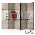 ArtGeist sp. z o o. Paraván - Room divider - Home and red heart