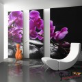 ArtGeist sp. z o o. Fotótapéta - Relaxáló pillanat: orchidea virág és kövek