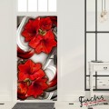 ArtGeist sp. z o o. Fotótapéta ajtóra - Photo wallpaper - Abstraction and red flowers I