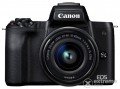 Canon EOS M50 fényképezőgép kit (15-45mm IS STM objektívvel), fekete
