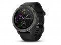 GARMIN vívoactive 3, E.EU, aktivitásmérő sportóra, fekete/fekete szilikon, Slate