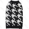 Sweater, kutyafog mintás, fekete, 30cm háthossz